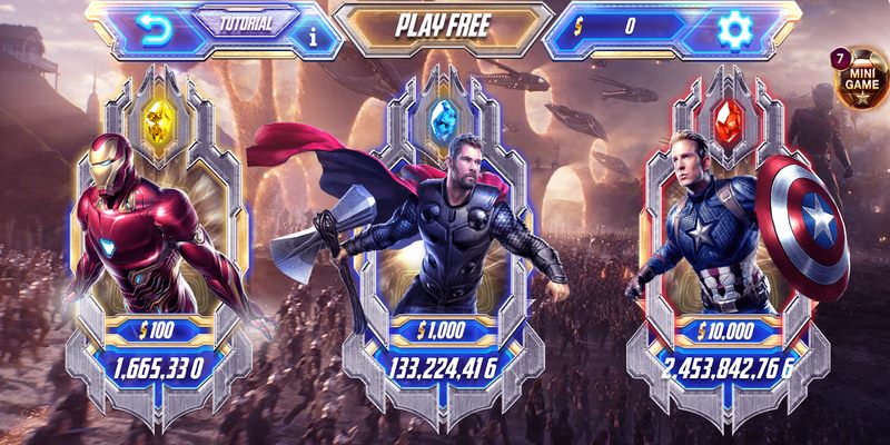 Hình thức nổ hũ trong game Avengers tại cổng game uy tín