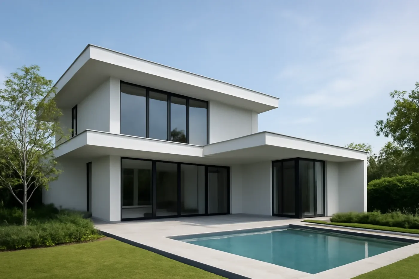 Biệt thự hiện đại mái bằng tối giản