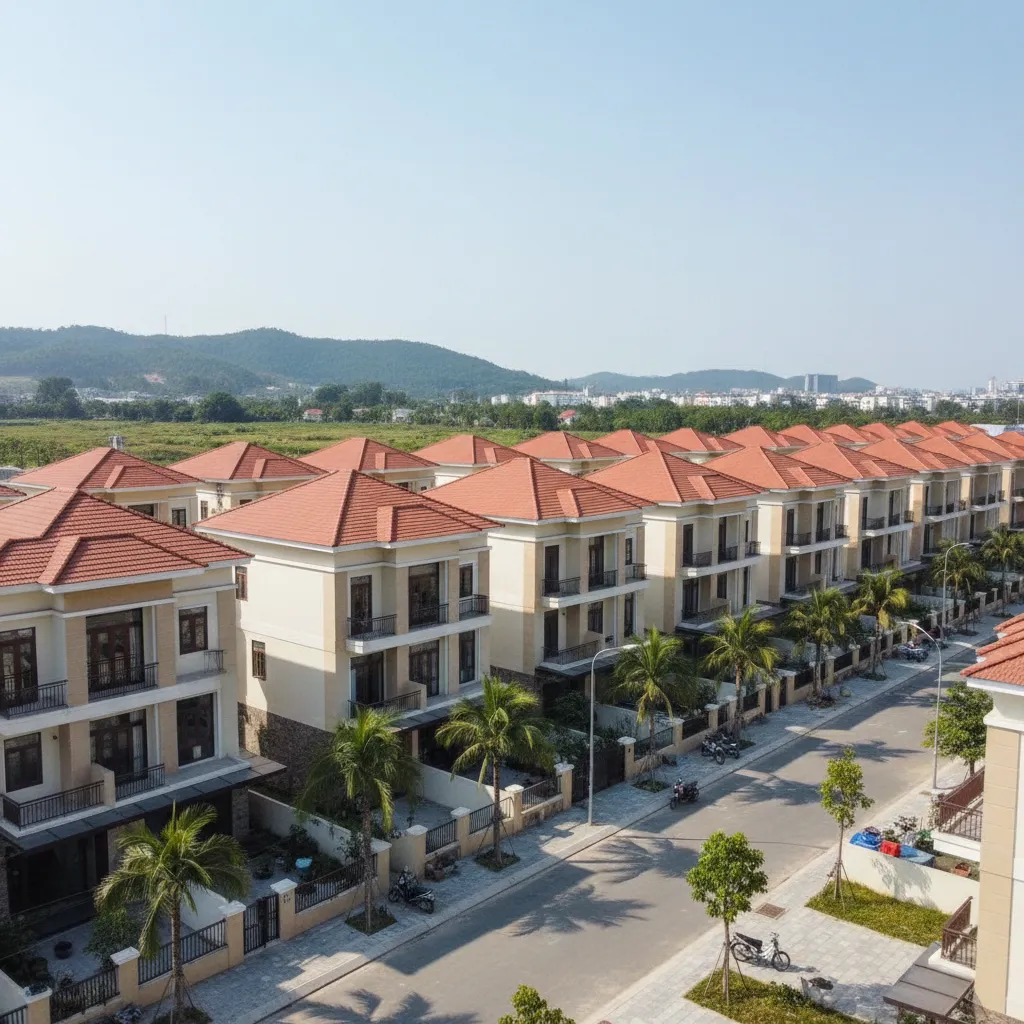 Dãy biệt thự song lập trong khu đô thị quy hoạch
