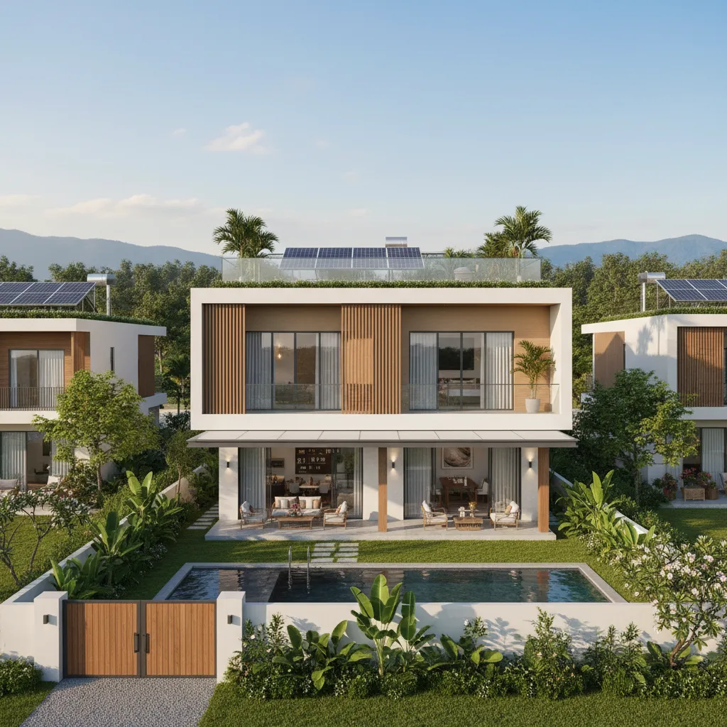Biệt thự đơn lập 1 trệt 1 lầu nhỏ gọn